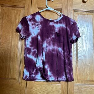 Tie dye burgundy,  loose t- shirt